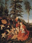 CRANACH, Lucas the Elder Rest on the Flight to Egypt china oil painting reproduction